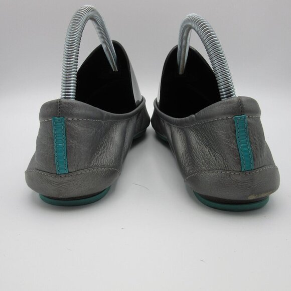 Tieks By Gavrieli Silver Metallic Pewter Classic Ballet Flats Womens 8 - Picture 4 of 9